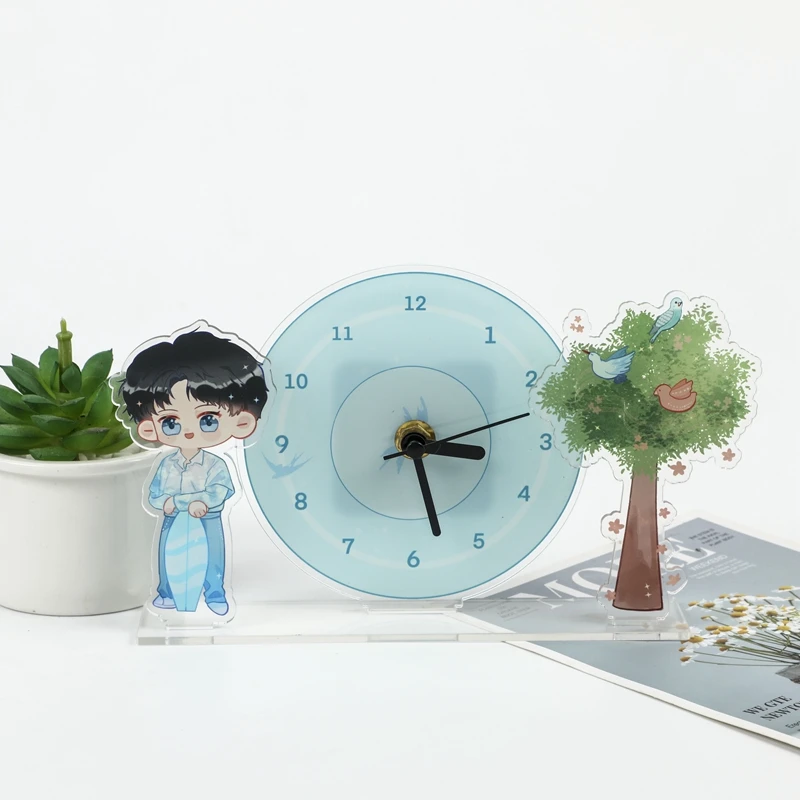 Hengyao Custom Creative Acrylic Stand Clock Standee Fun Tableside Ornaments Novelty Gift Customization