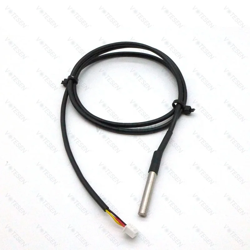 Waterproof DS18B20 Temperature Sensor with 2 Pole Silicone Cable