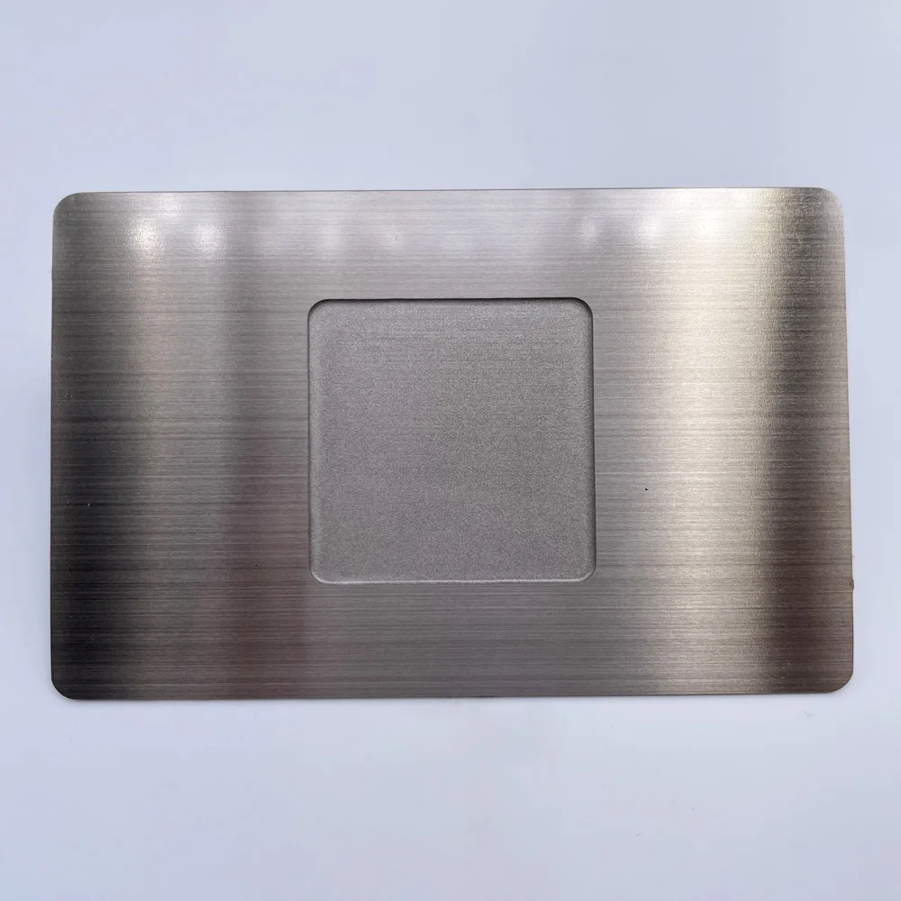 Engraving stainless steel NFC metal card Customized NFC metal ID card Blank silver metal business membership card with chip