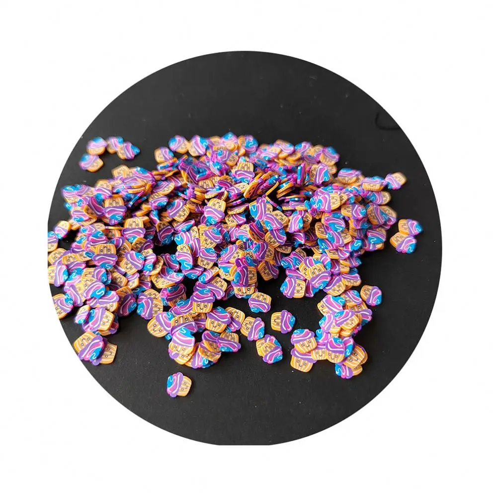 Factory OEM ODM Rainbow Color Cartoon Cream ice Shape Polymer Clay Slices Sprinkles Supply 1KG