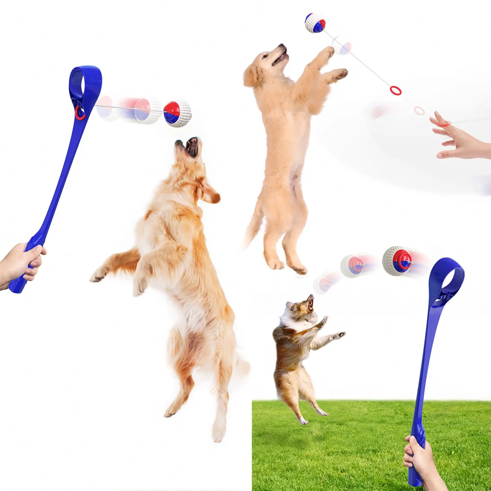 Hot Selling Wholesale TikTok Training Dog Walking Non-automatic Outdoor Dog Toy Throwing Cue Ball Thrower
