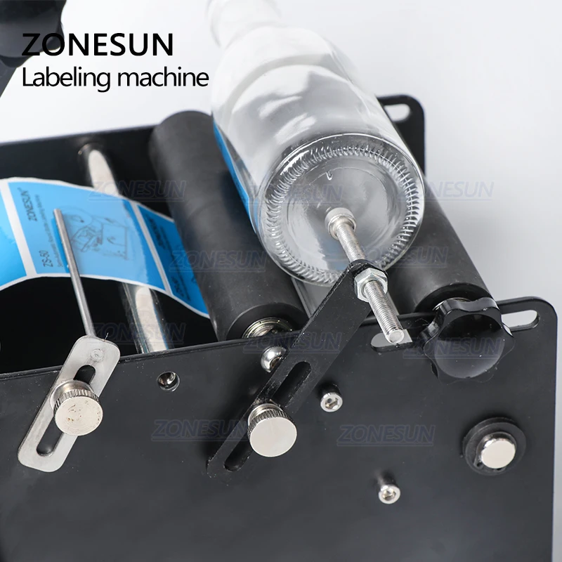  ZONESUN ZS-50P ручная машина для нанесения этикеток на круглые бутылки с минеральной водой