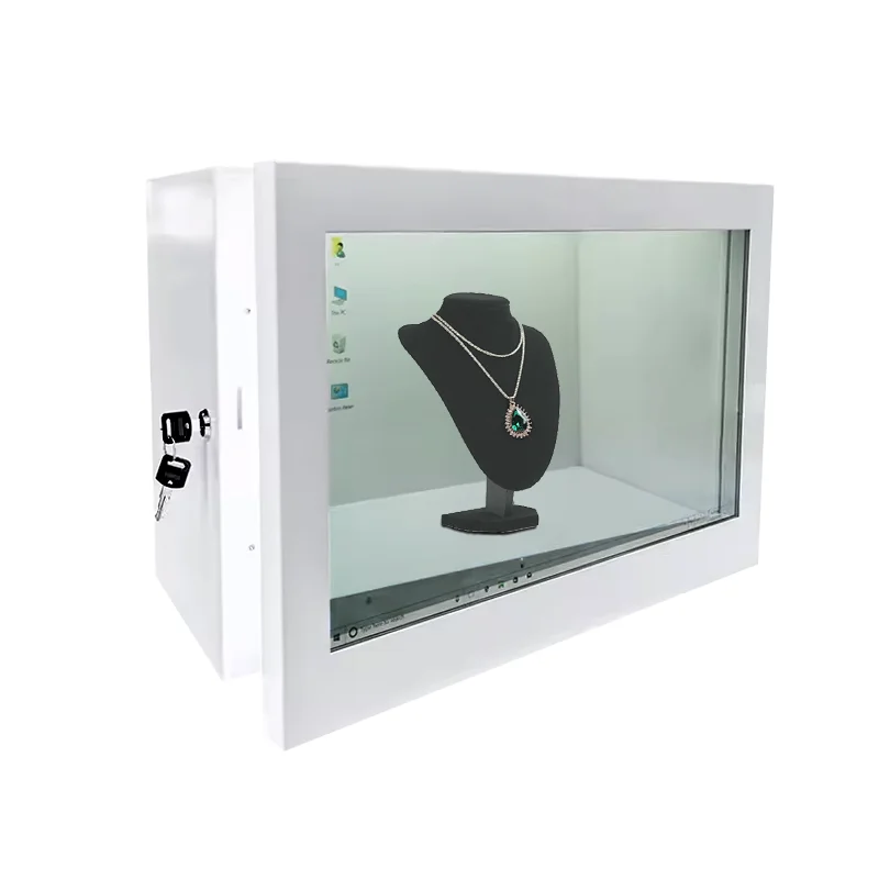 21.5 - 86 98 inch indoor 3D hologram interactive Holographic touch screen holobox showcase transparent lcd display box
