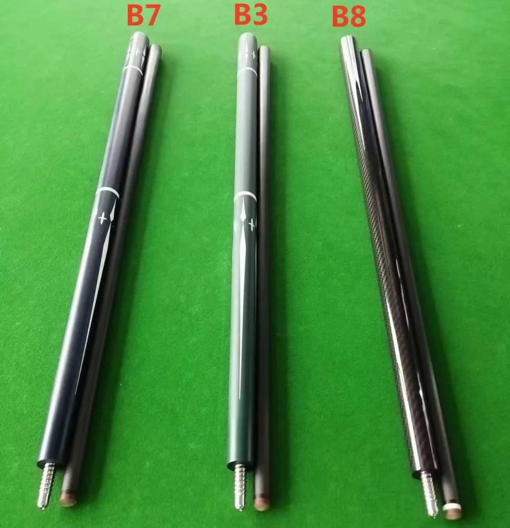 Manufacture Carbon Fiber Billiard Pool Cue Shaft Tip OD 12.4 MM Technology Wood 1/2 Center Jointed Split Play Cue