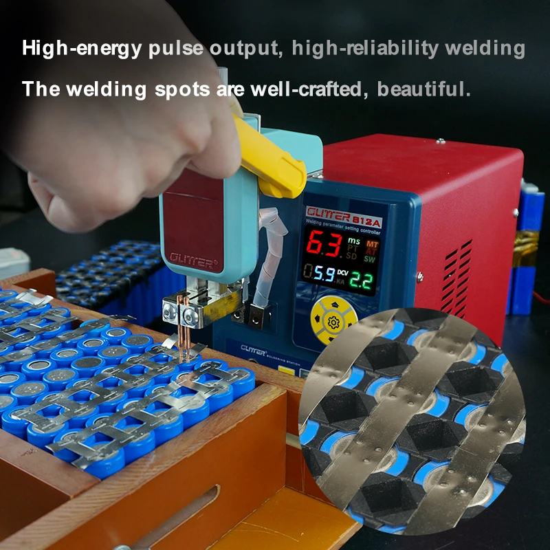 14.5KW Portable GLITTER 812A Spot Welding Machine LIFEPO4 Lithium Ion Battery Lithium Battery Automatic Pump Engine Controller