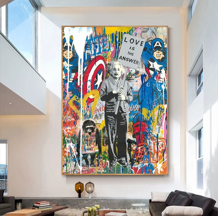 Graffiti Art Street Popular Canvas Painting Poster and Print Wall Art Pictures for Home Decor