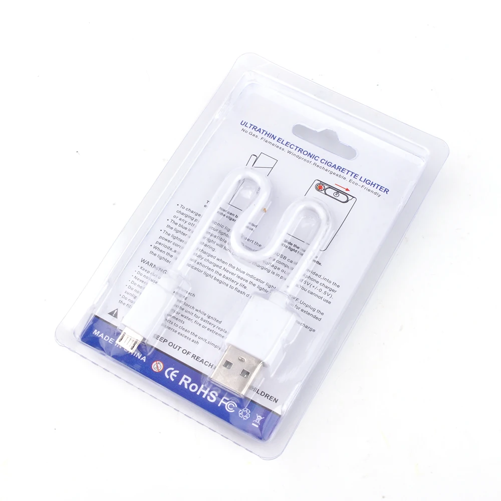 JL-445V Portable Lighter Ultrathin Thin Windproof USB Charging Lighter Plastic Cigarette Lighter