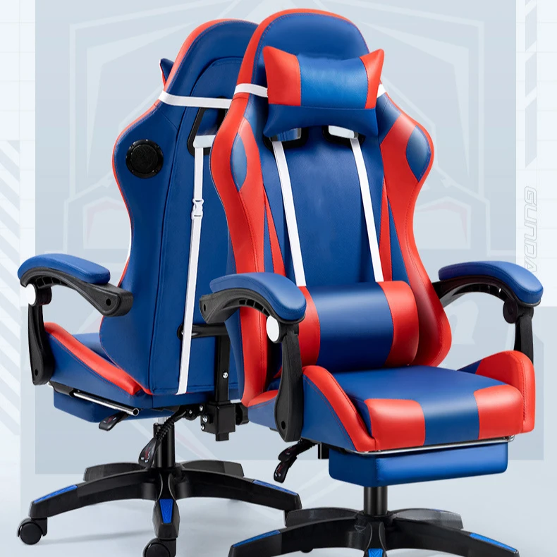 office gamer racing gaming chair with footrest and massage