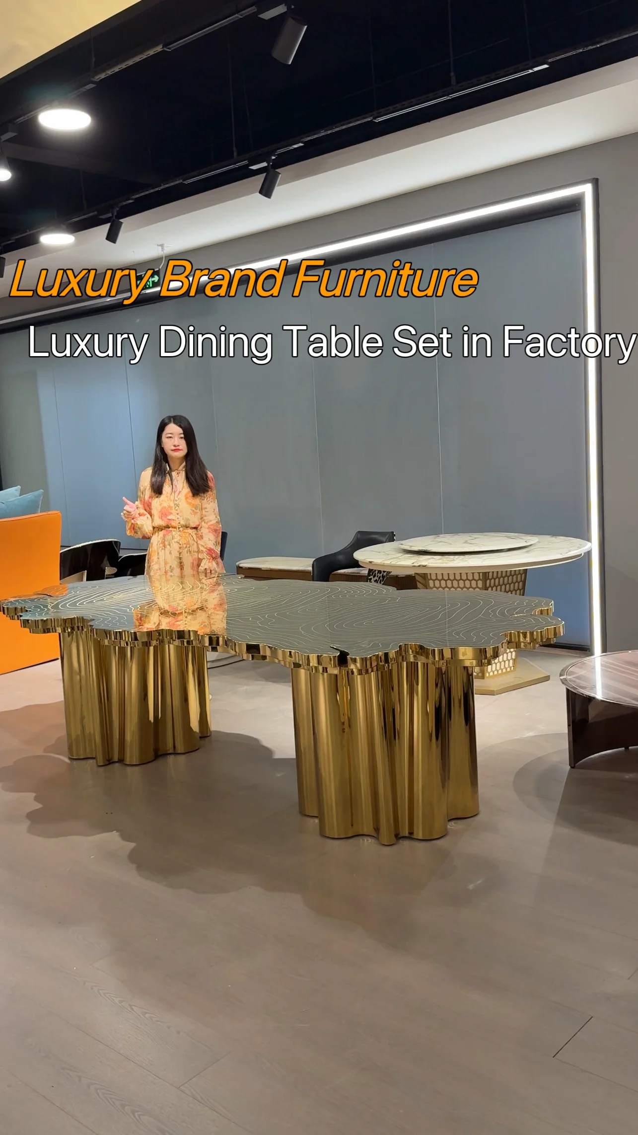 Boca Do Lobo Gold Brass Dining Table Irregular Contemporary Stainless Steel Golden Tree Roots Dinning Table For 10/12 Persons