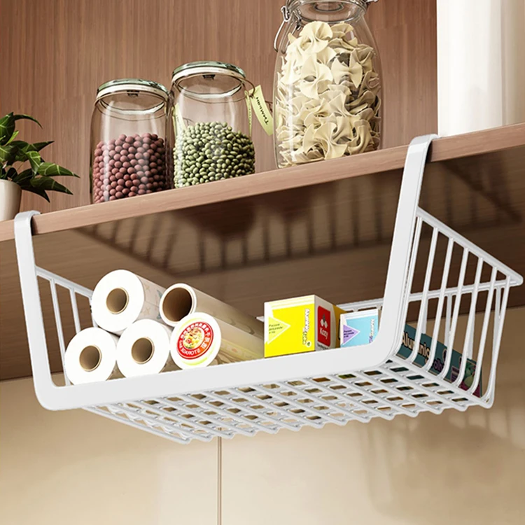 Hot Selling Wall Mounted Metal Kitchen Cabinet Accessories Organizing Shelf Storage Hanging Basket