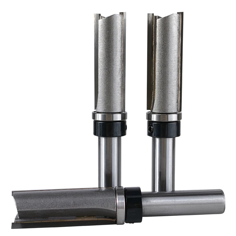Wood Cutter Tools Carlbide Woodworking Trimming Milling Cutters With Bearings Straight End Mill