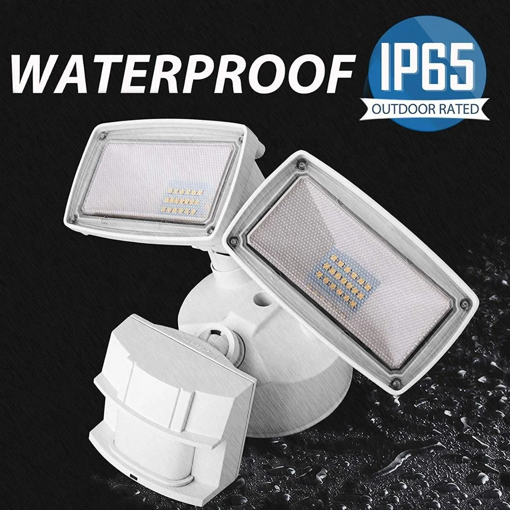 5000 K Дневной датчик движения-28 W прожектор 2-начальник Открытый водонепроницаемый LED безопасности-огни