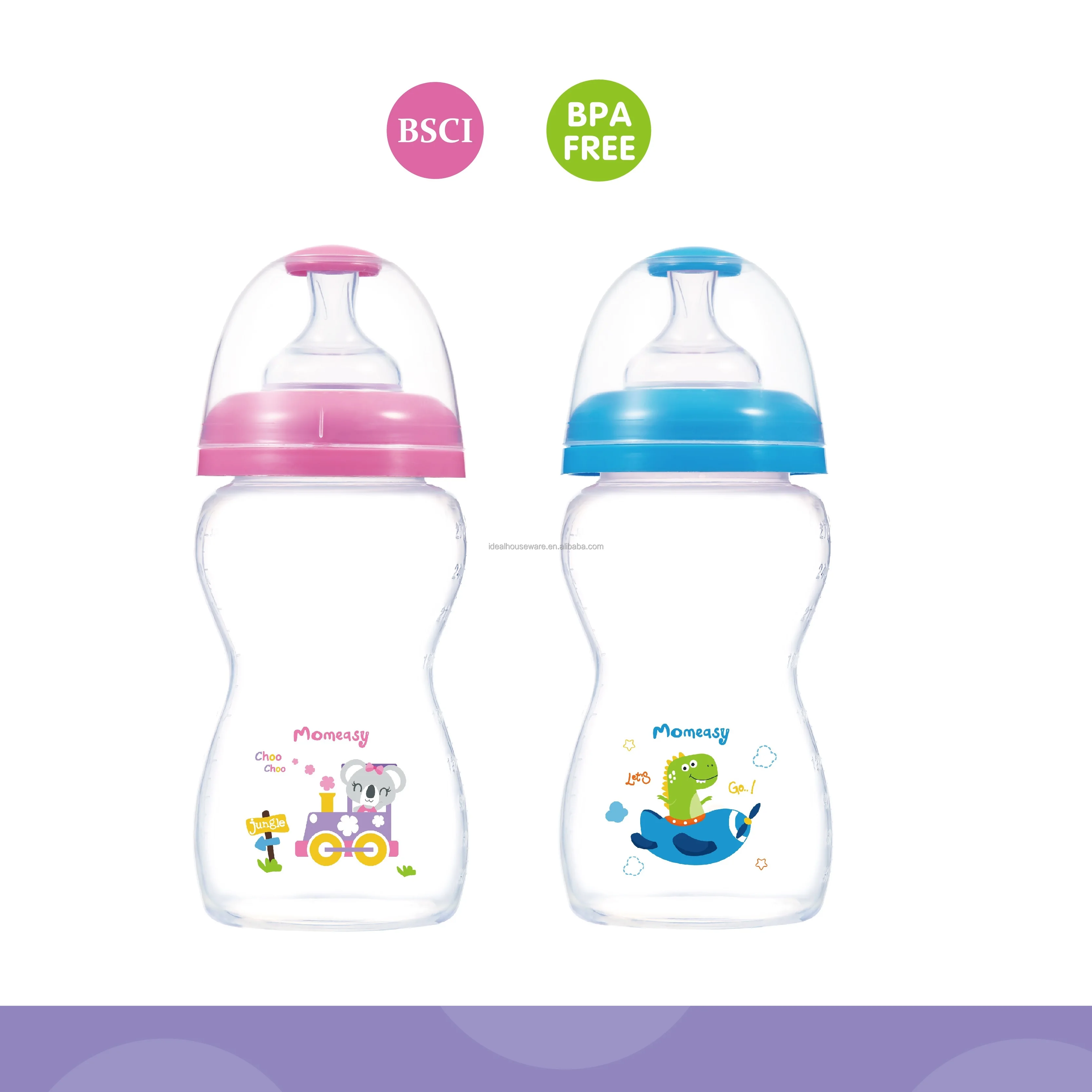 Бутылочка для кормления ребенка с широким горлом из ПП, 9 унций