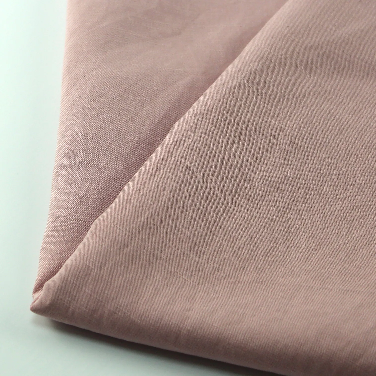 popular products 2020 wujiang plain dyed twill linen tencel fabric for garment