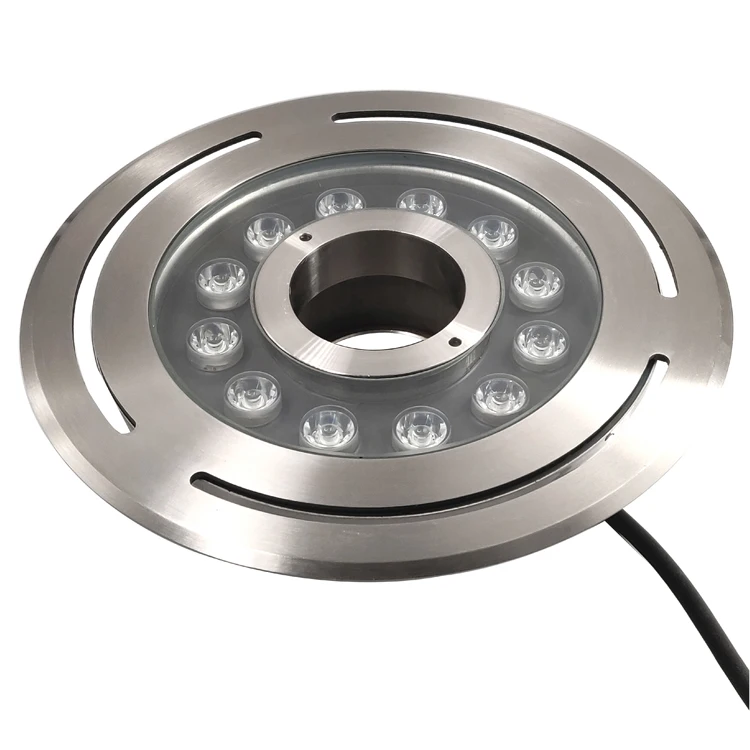 Good Quality 304 Stainless Steel DC24V IP68 Waterproof Single Color/ RGB 12W/ 24W/ 36W Dry Fountain LED Light