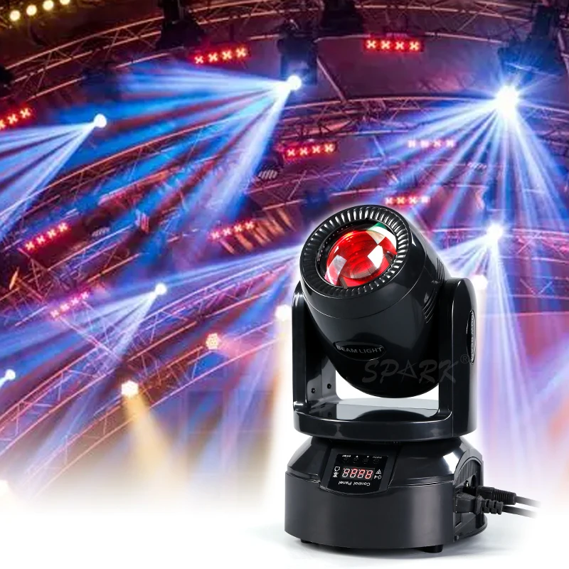 Mini sharp beam LED moving head 100w prism gobos color stage lights for wedding party events