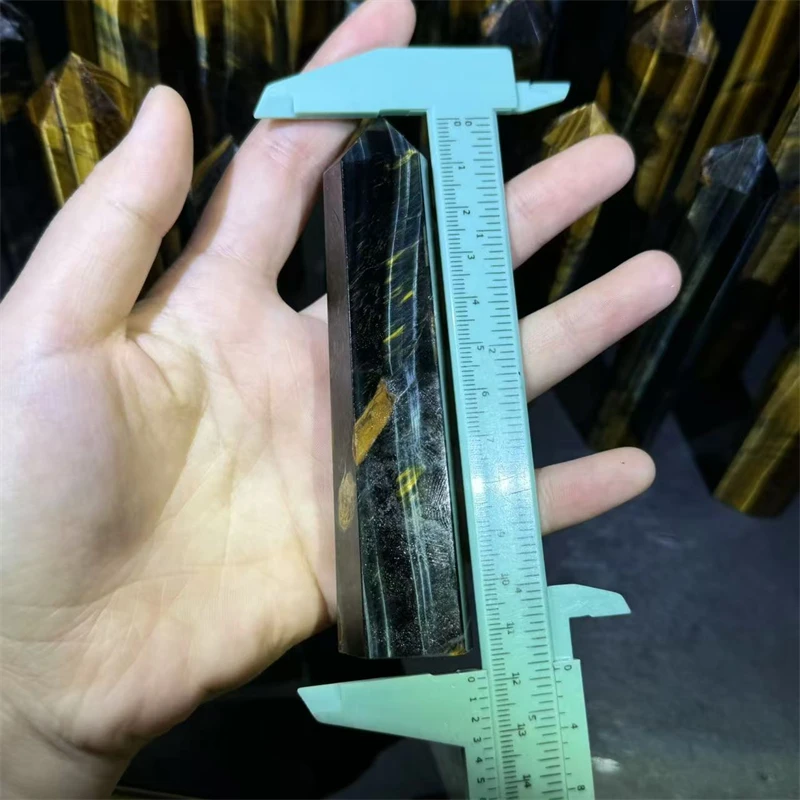 High Quality Crystal Tower Natural Blue Tiger Eye Stone Tower Blue Tiger Eye Point For Healing