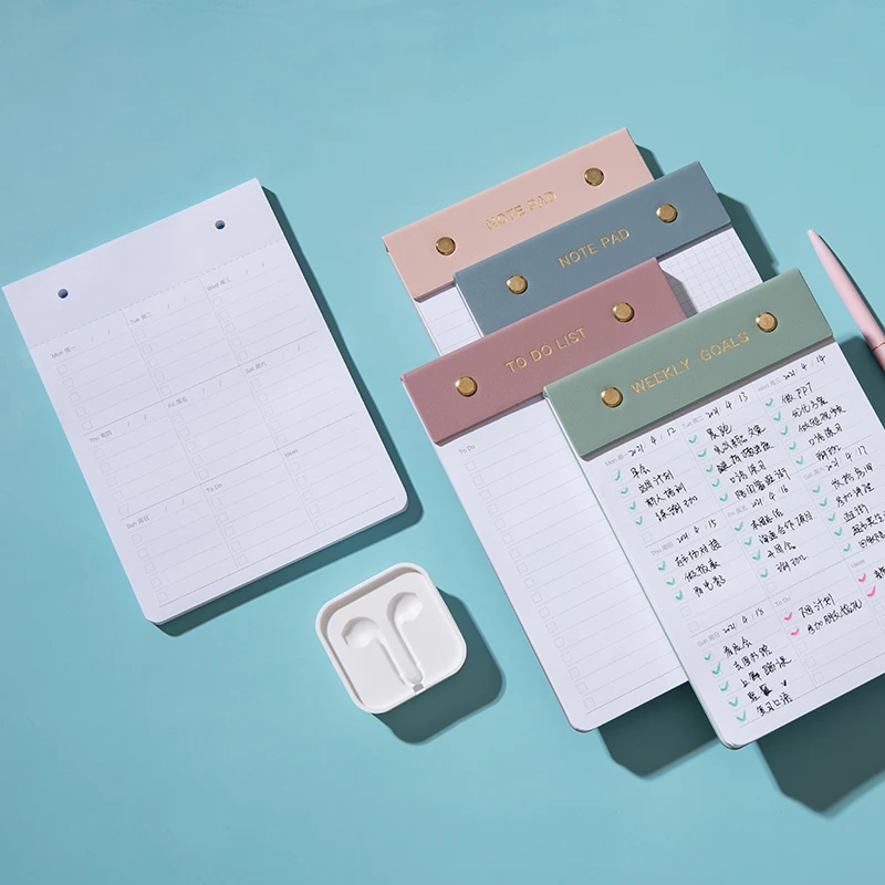 Top Memo Pad Planner New Design Pu Leather To Do List Fancy Writing Custom Printing Notepad