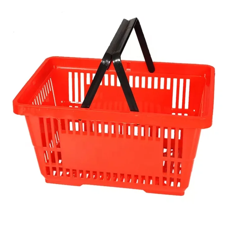 Hot Selling Plastic Baskets Supermarket Basket Plastic Hand Shopping Basket