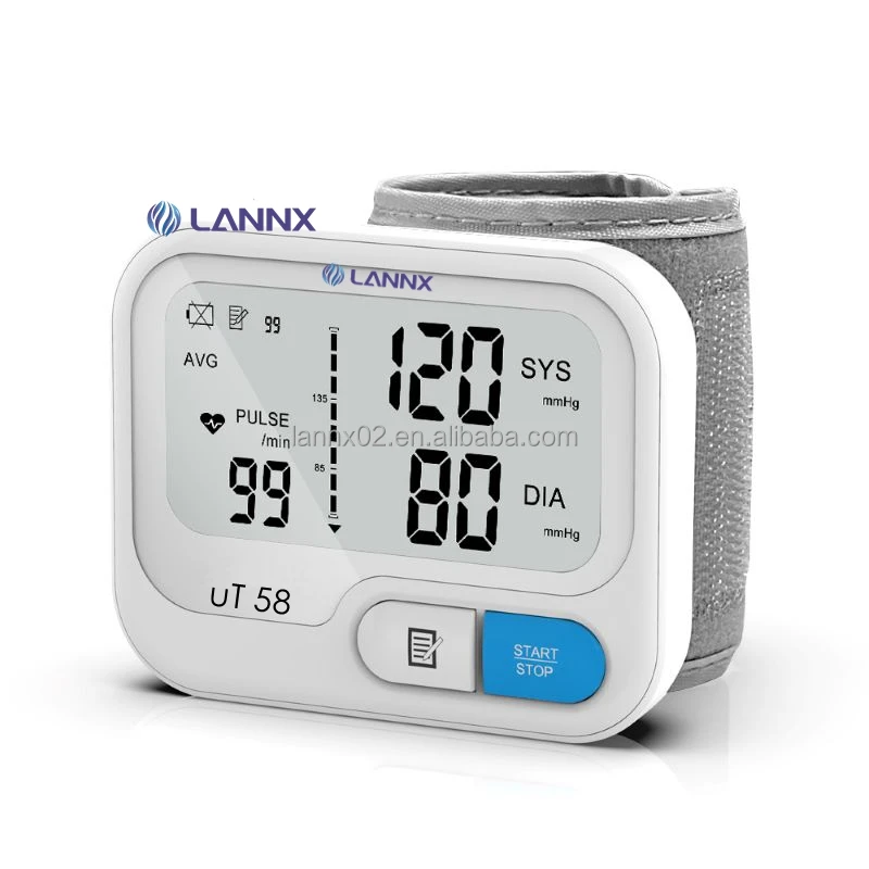 LANNX uT 58 Delicate design wrist Style bp machine Digital Blood Pressure Monitor Smart Automatic Sphygmomanometer