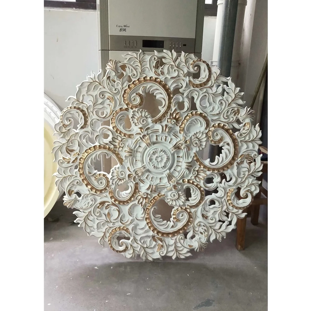 Hollow round cornice ceiling medallion ceiling roses roof moulding white PU