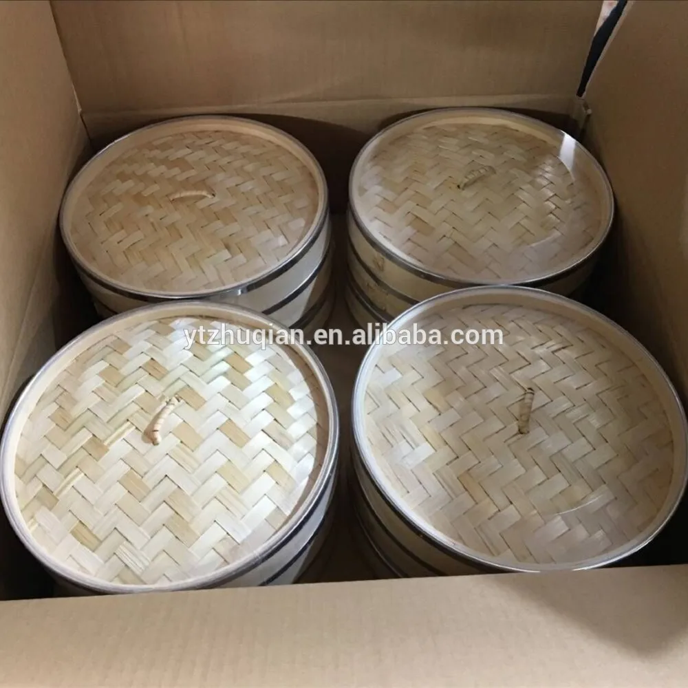 Лидер продаж на Amazon Бамбуковая Паровая корзина с аксессуарами и логотипом