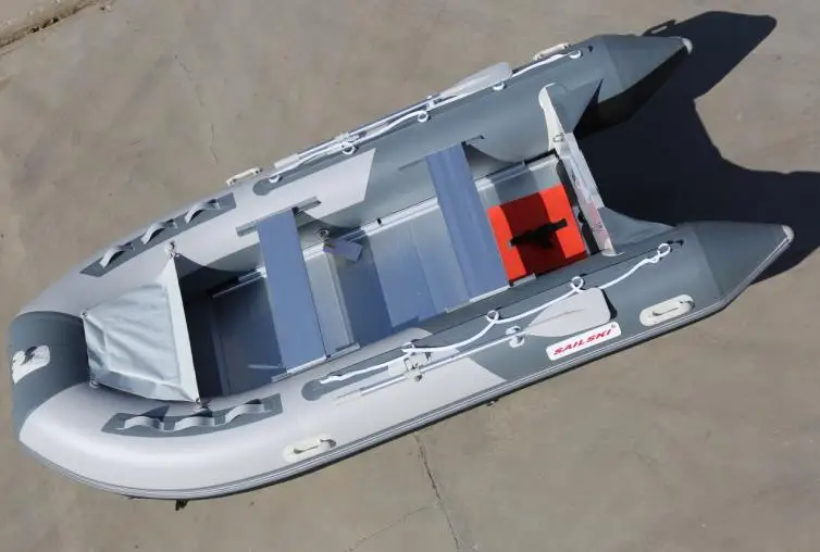 China 3.8M Hypalon Sport Cabin Cruiser Rigid Passenger Hovercraft Canoe inflatable Boat With Motor