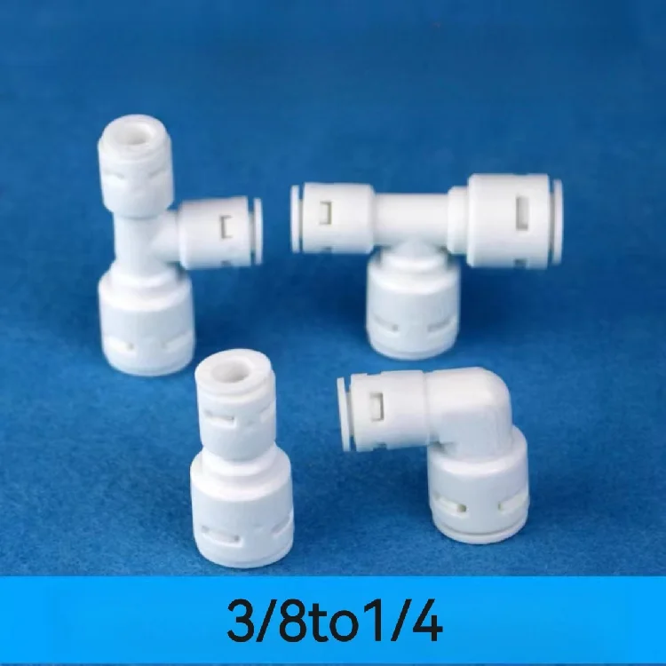 Free Sample 1/4 Inch Quick Connect Push-in Tube POM Tee Water Treatment Water Purifier Fittings Hose connector