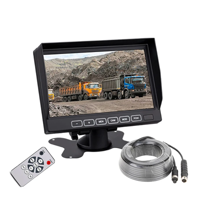 7 Inch  Bus Monitor Rear View AHD TFT LCD Car Monitor System For Bus Truck Tractor Trailer