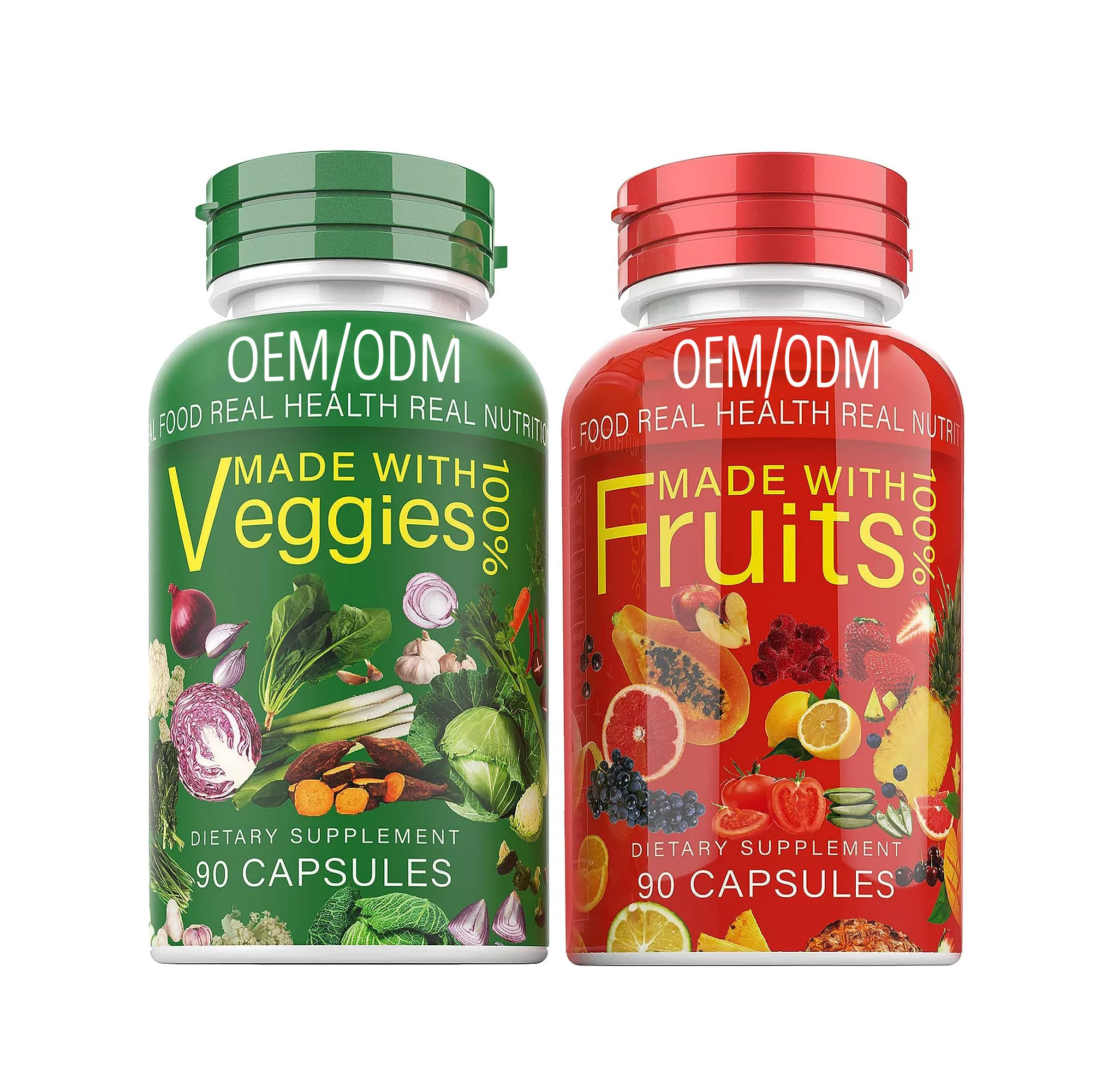 OEM Vegetable and fruit vegetarian capsule vitamin nutritional dietary supplement organic non-gmo