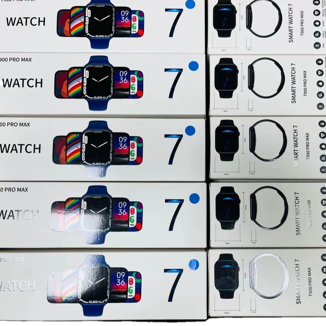 Hot Selling Pink 7 Mart Watch Full Touch Fitness Tracker Men Smartwatch T900 Pro Max
