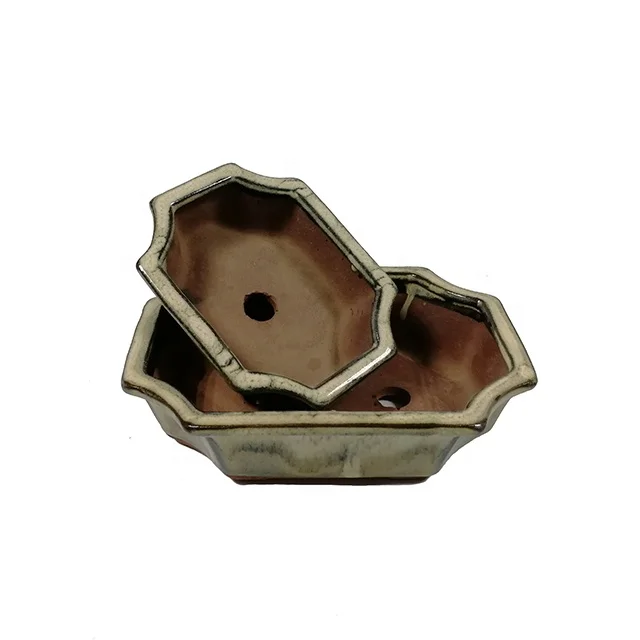 Good quality ceramic cobalt blue bonsai pots indoor mini plant pots