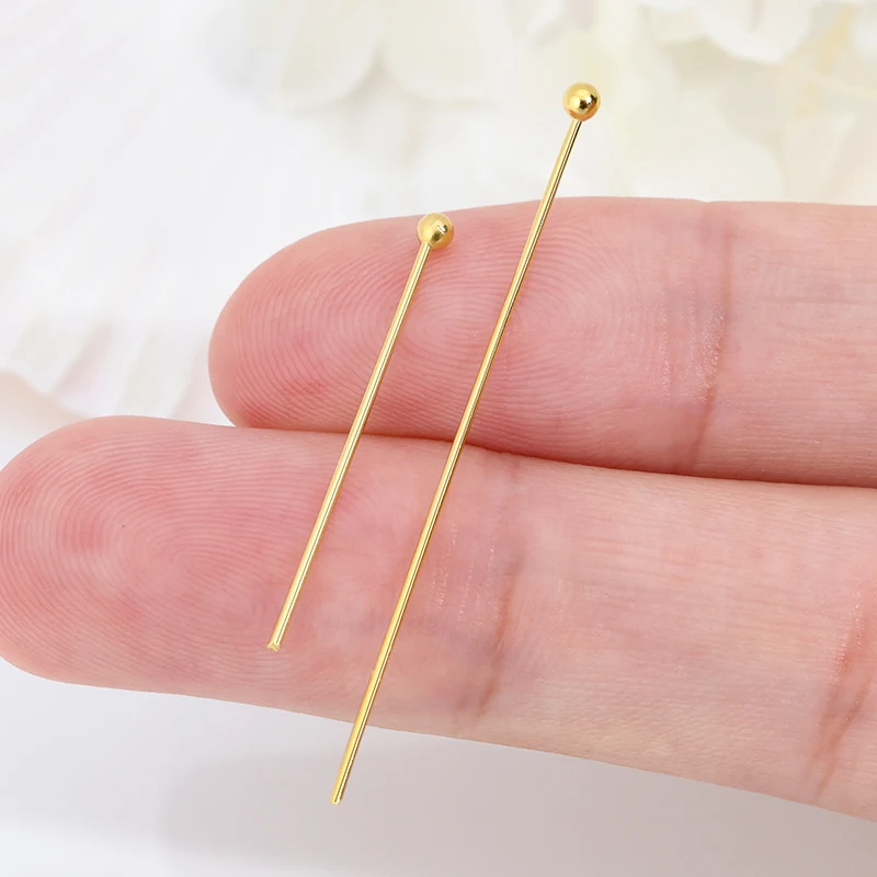 Wholesale DIY pearl jewelry earrings accessories stainless steel gold plated solid ball needle stud earrings