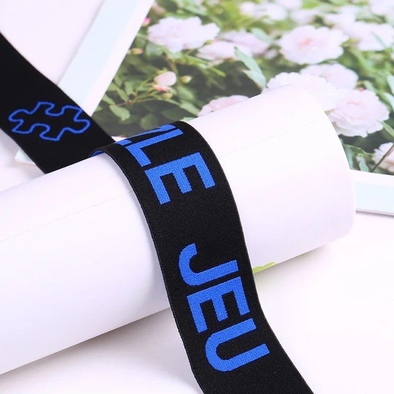 Nylon elastic jacquard colored elastic filigle elastic elastic milled rubber ribbon