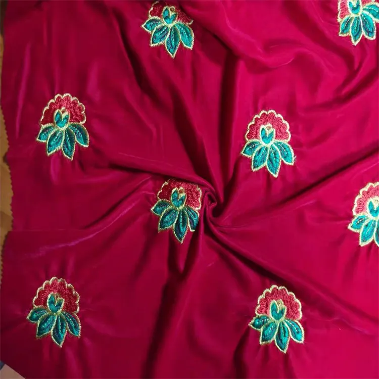high quality wedding embroidery micro velvet fabric 5000 for sale hot in india