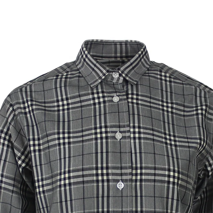 
Autumn Hot Sale Check Women Shirt Fall Boutique Ladies Long Sleeve Shirt 