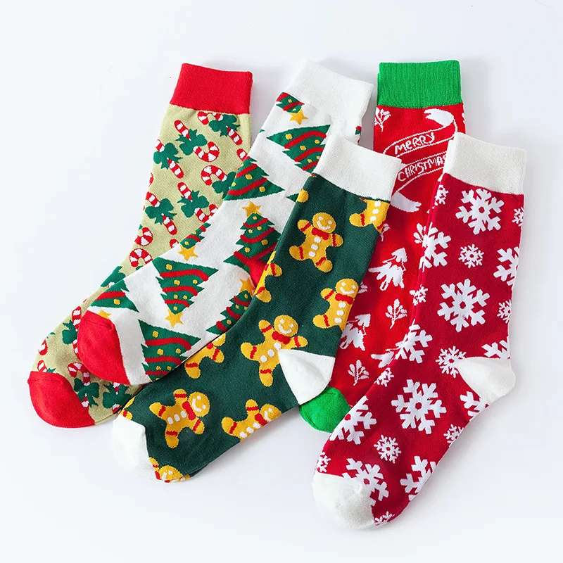 Custom Christmas Socks  Hot New New Year Party Style Christmas Socks Winter Warm Cotton Jacquard Pattern Sock