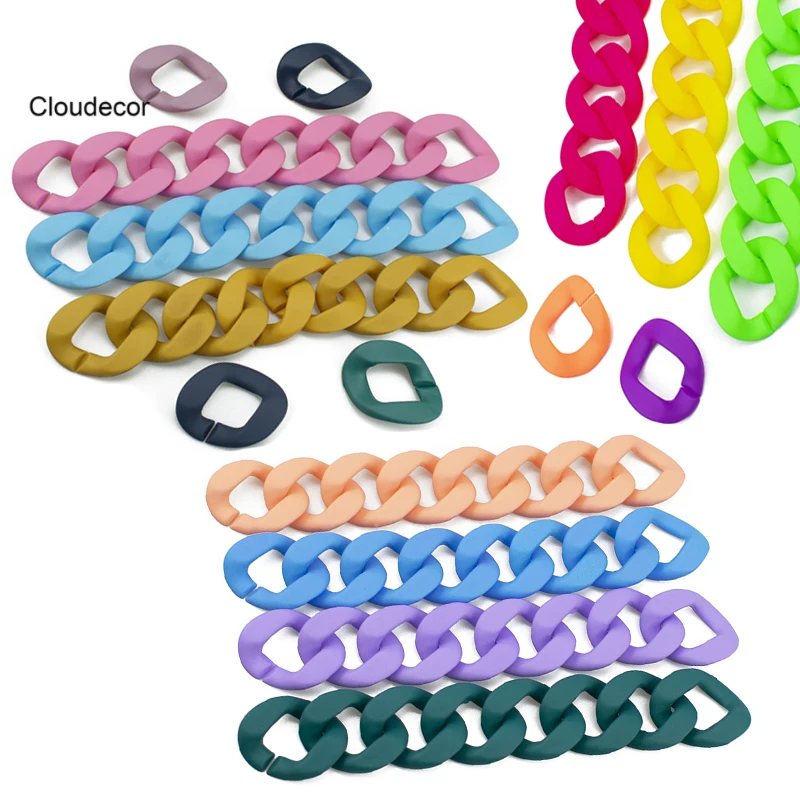 Массивные Матовые акриловые цепи, бусины для изготовления ювелирных изделий, браслетов, ожерелий, сережек, ремешок для сумки телефона, аксессуары