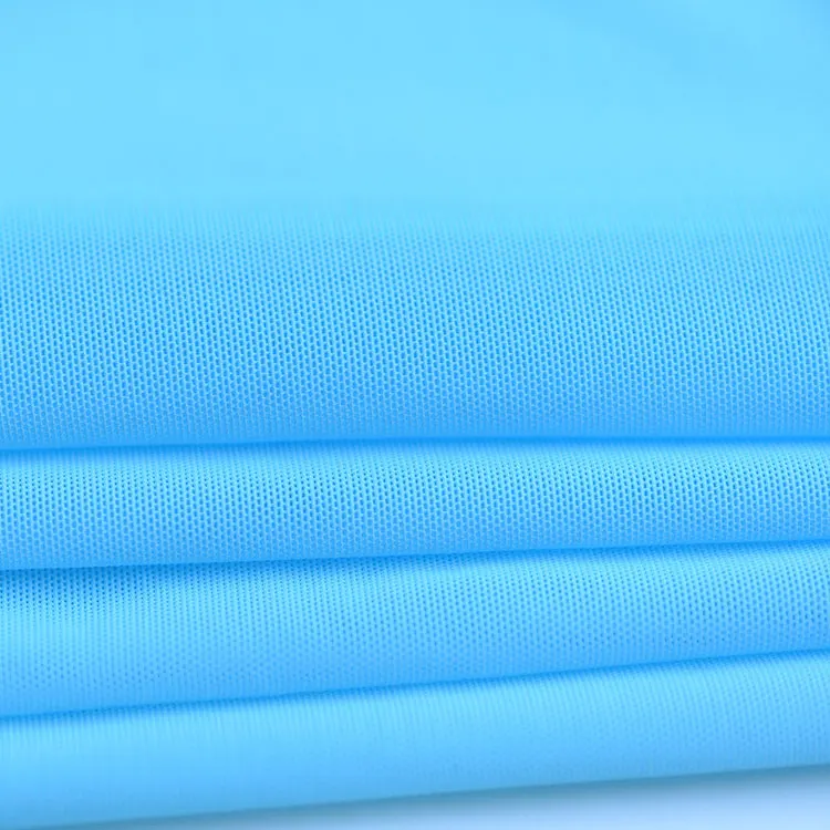 
mesh fabric for sportswear moisture wicking quick dry ocean blue mesh knit sportswear sport tops t shirt bra fabric 
