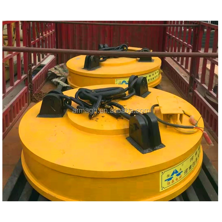 scrap yards excavator iron ore coal electro magnet electromagnet