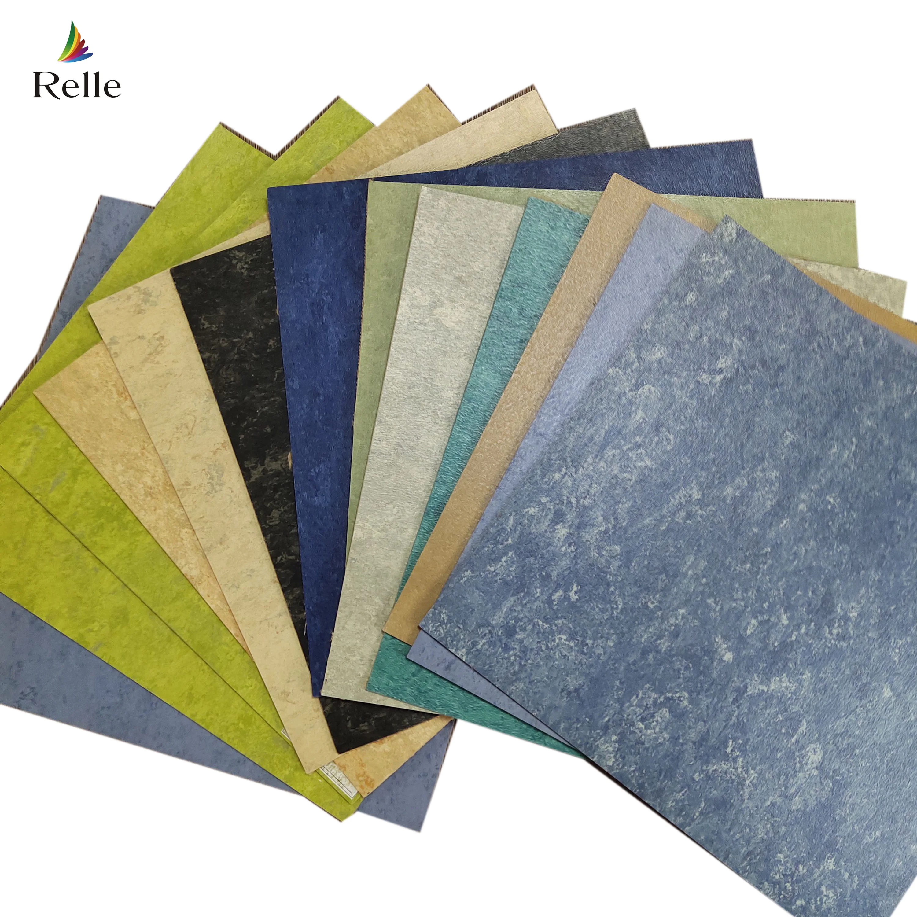 Relle heat resistant industrial finish grade linoleum pvc vinyl flooring roll systems sheet