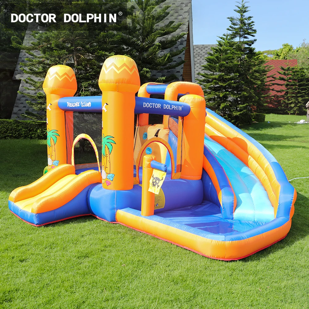 inflatable bouncy house island inflatables jump castle with water slide