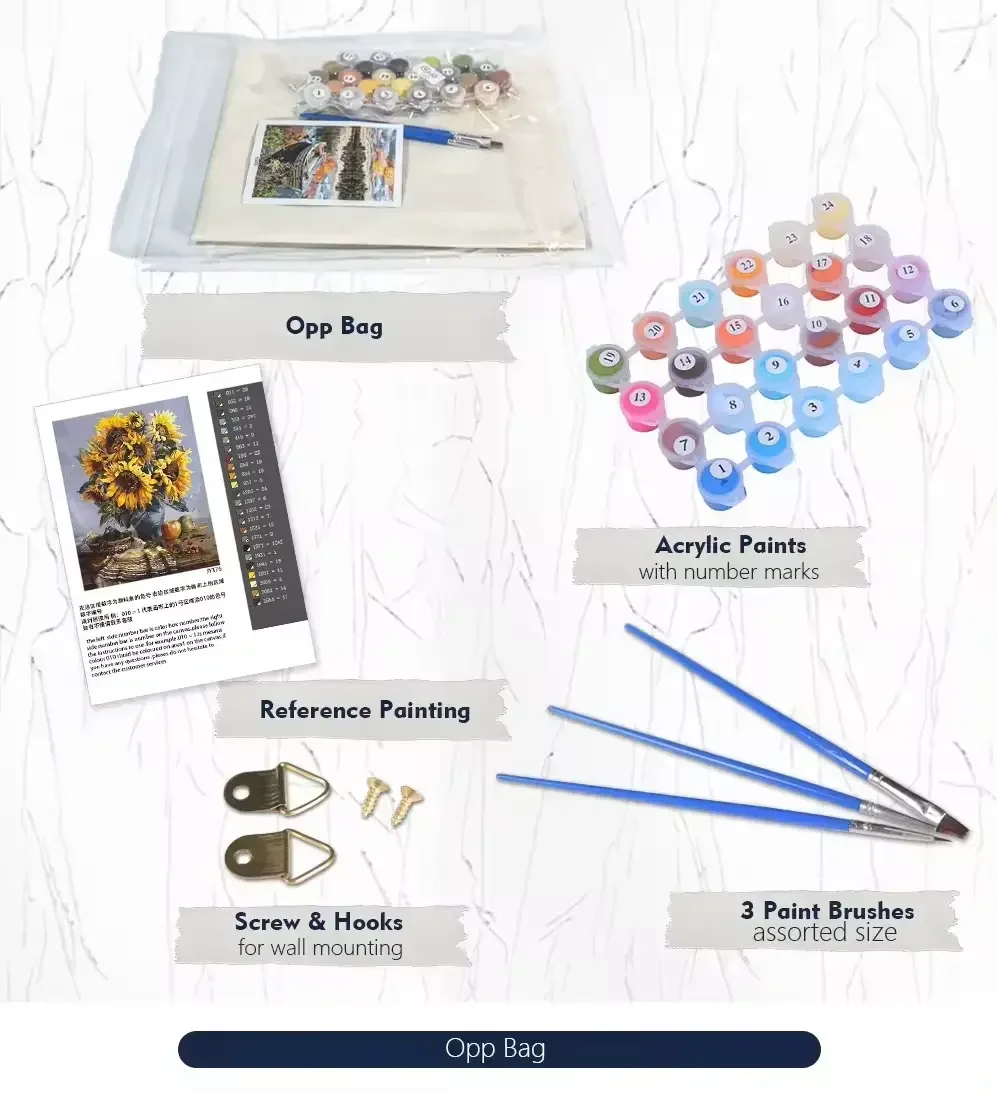 Wholesale Venice Scenery Painting by Numbers 40x50cm With Frame High Quality Artwork for Decor