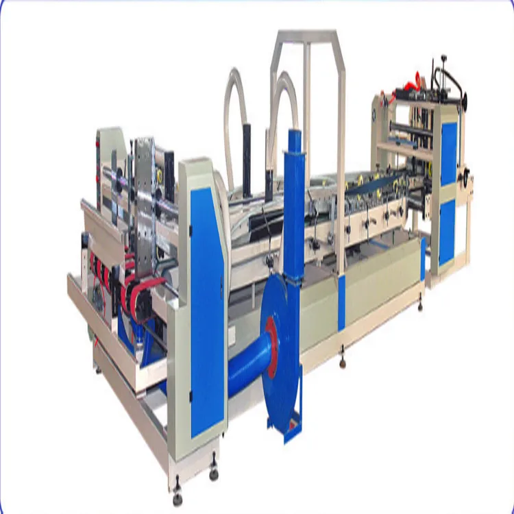 Semi-automatic carton box folder glue machine