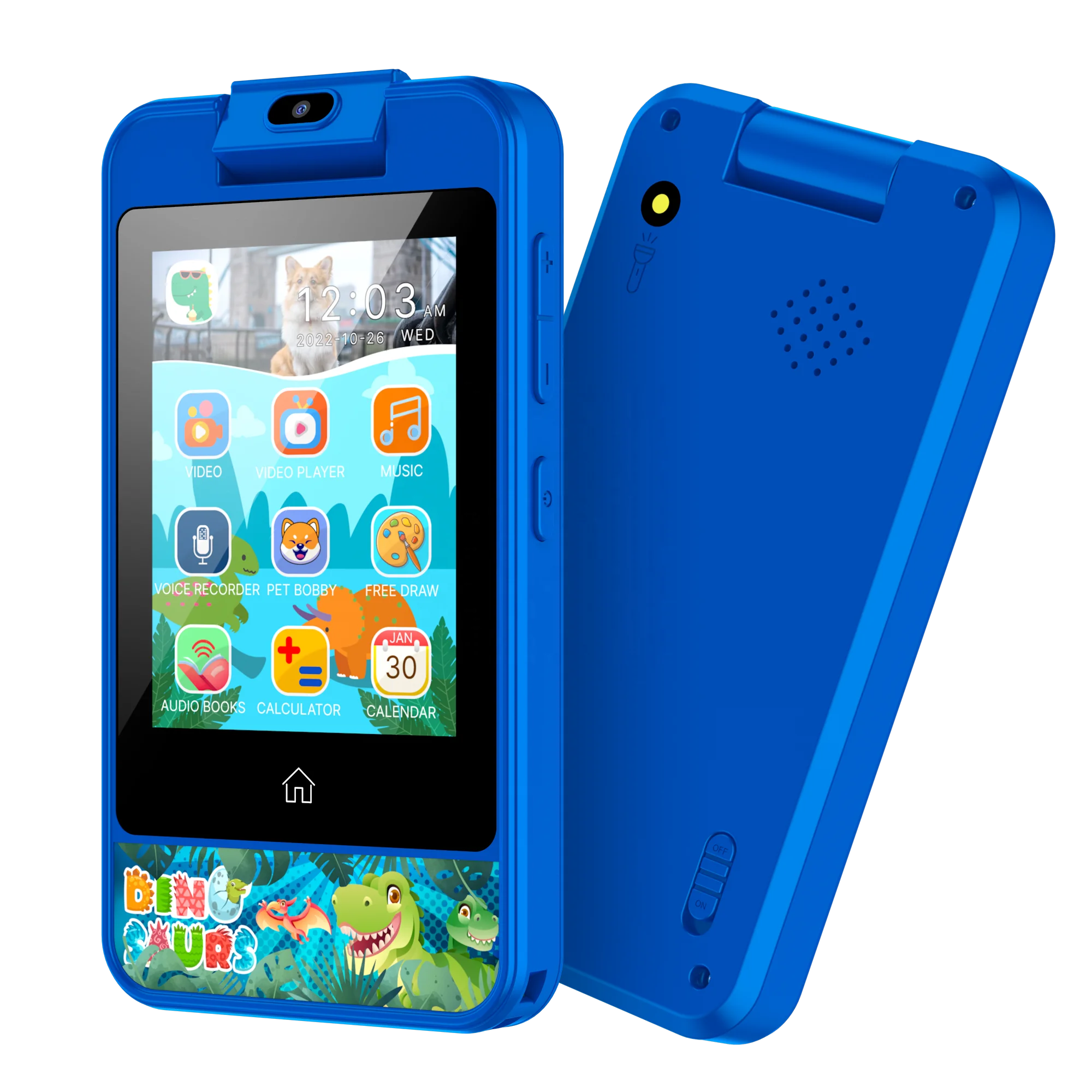 XA33 Kids Smart Cell Phone Toys for Children Age 3+, Touchscreen Mobile Phone Music Games Player with 180 Rotatable Camera