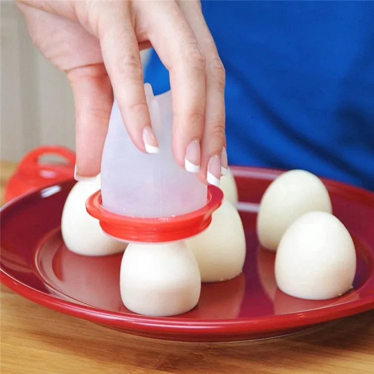 Silicon Egg Boil Cooking Tools with 6 Egg Cups One Set