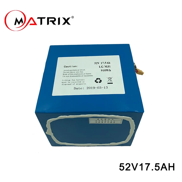 14S5P Rechargeable Li-Ion Battery Electric Scooter 52V 17.5Ah Battery Pack For Mobility Scooter