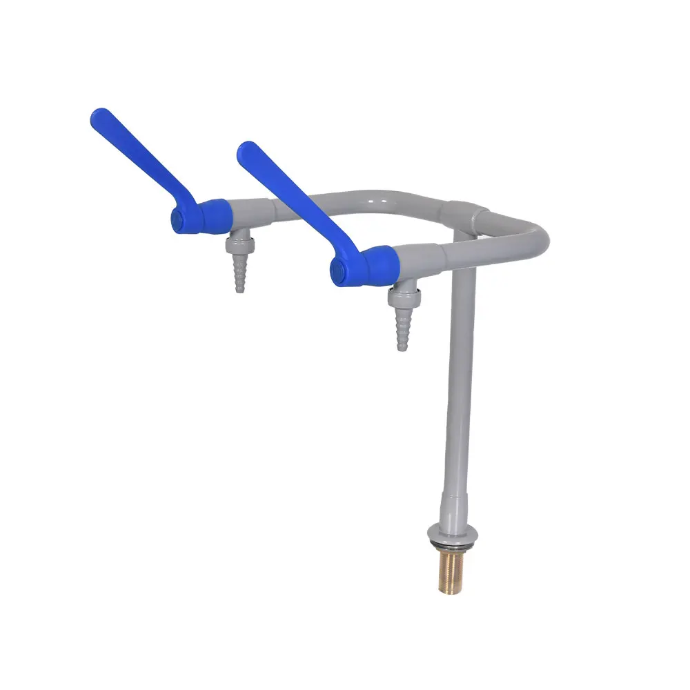 Laboratory Cleanroom Corrosion Resistance Copper Two Way Swan Neck Water Faucet Cold Hot Lab Water Tap