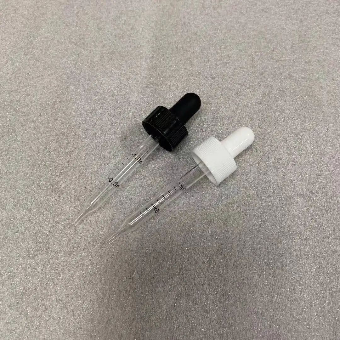 20mm neck size 20/410 screw cap glass Droppers with 77mm pipette for 30ml pet bottle