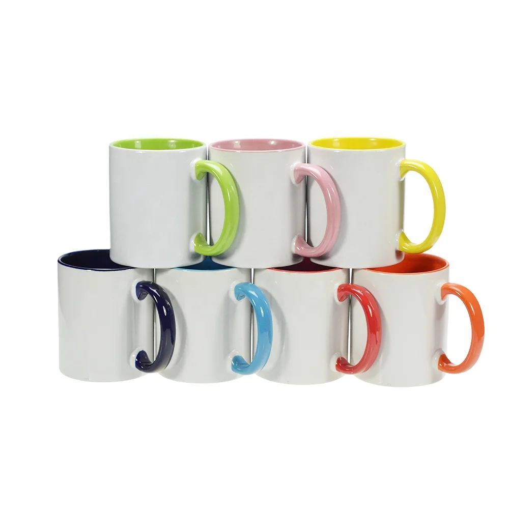 Wholesale Price Supply 11 oz  Sublimation Coffee Tea Cup Mug Colorful Choose Cup Dishwasher Safe Microwave Safe